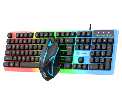 Li-Magnesium GTX 350. Luminous keyboard and mouse set Suspended keyboard Mechanical Feel E-sports Game mouse  keyboard